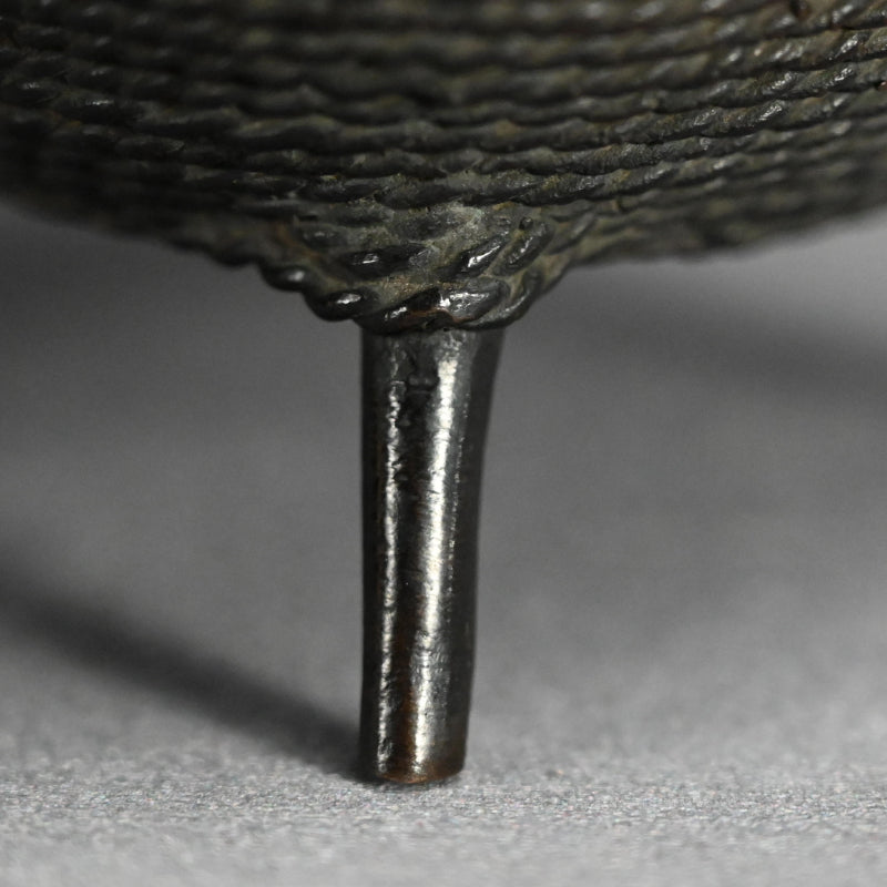 Antique, Bronze and Silver Koro Inense Burner, Ito-maki ー糸巻香炉