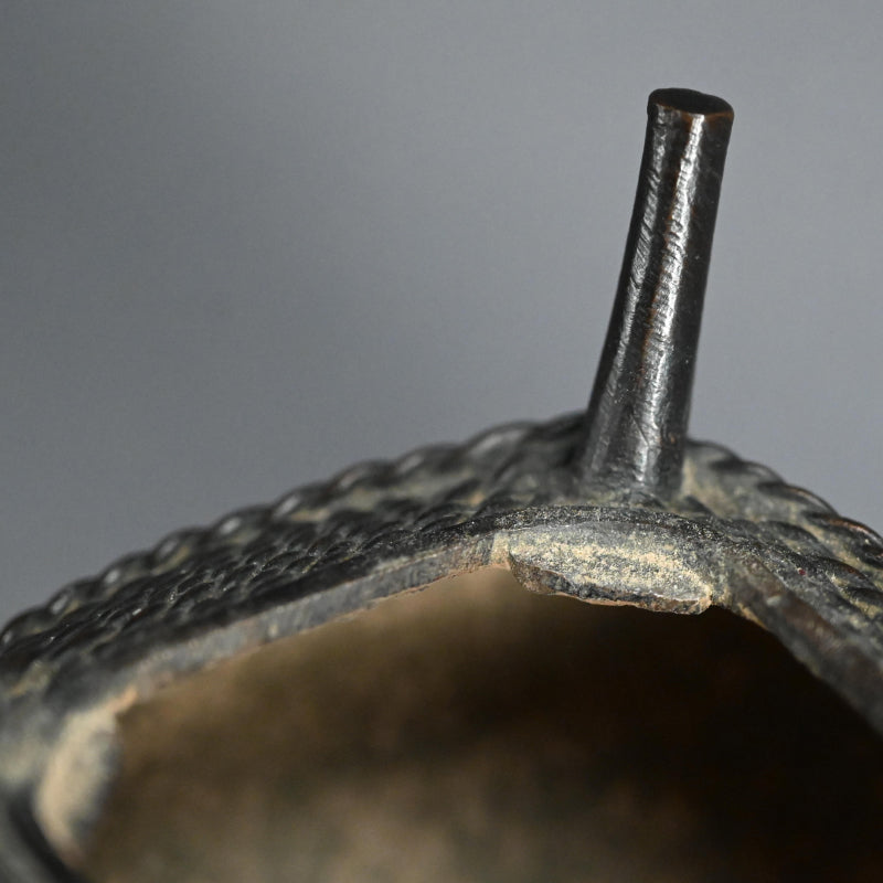 Antique, Bronze and Silver Koro Inense Burner, Ito-maki ー糸巻香炉