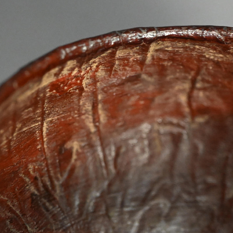 Antique Japanese Ikkan-bari Dry-Lacquer Chawan Tea Bowl
