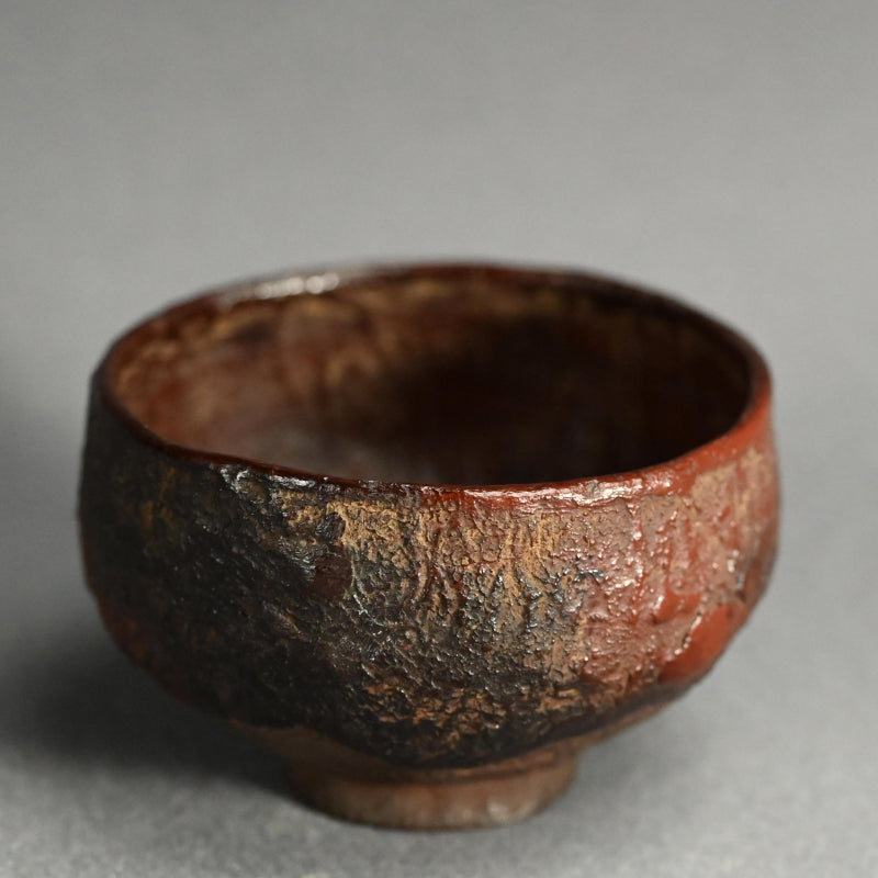 Antique Japanese Ikkan-bari Dry-Lacquer Chawan Tea Bowl