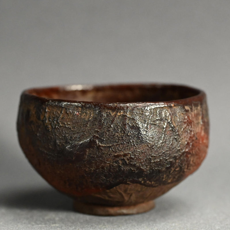 Antique Japanese Ikkan-bari Dry-Lacquer Chawan Tea Bowl