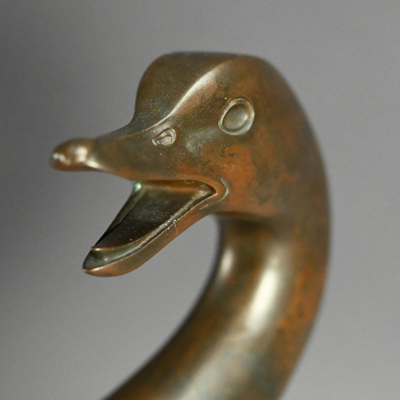 Bronze Duck family by Imperial Artist ー津田 信夫 "愛憐庇護"