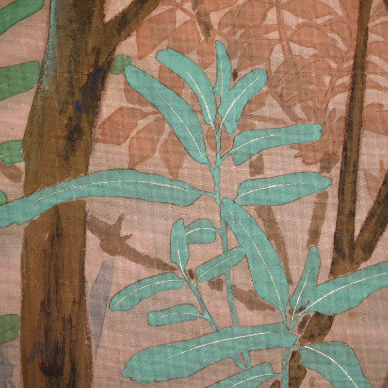 Pair Large Antique Floral Scrolls ー白山 春邦
