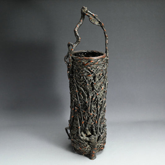 Bamboo and Rootwood Mingei Wa-gumi Basket