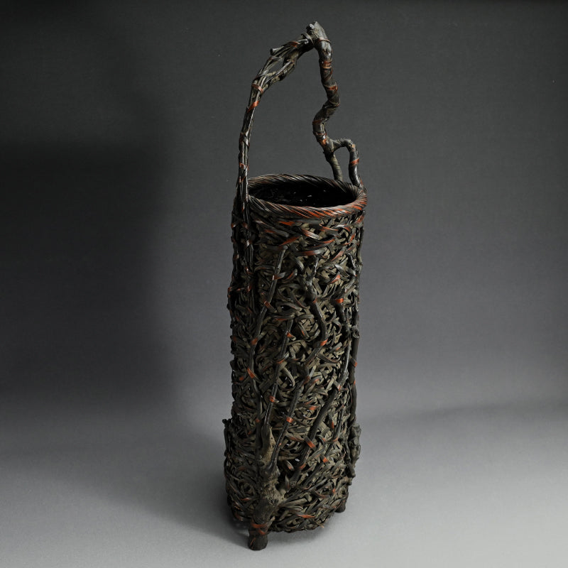 Bamboo and Rootwood Mingei Wa-gumi Basket