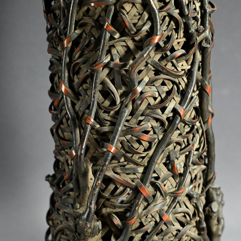 Bamboo and Rootwood Mingei Wa-gumi Basket