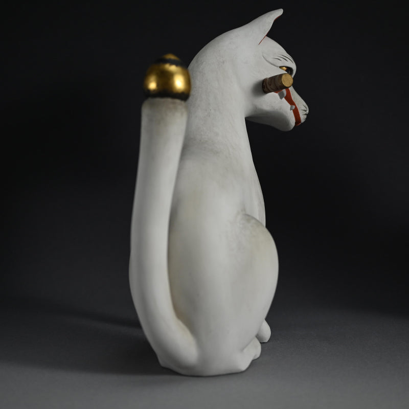 Pair of Edo period Inari Kitsune Fox Guardians