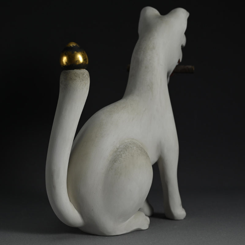 Pair of Edo period Inari Kitsune Fox Guardians