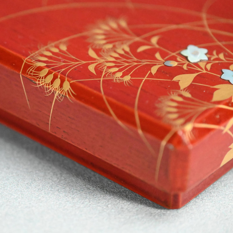 Antique Japanese Rimpa Revival Lacquer Writing Box ー秋草絵硯箱