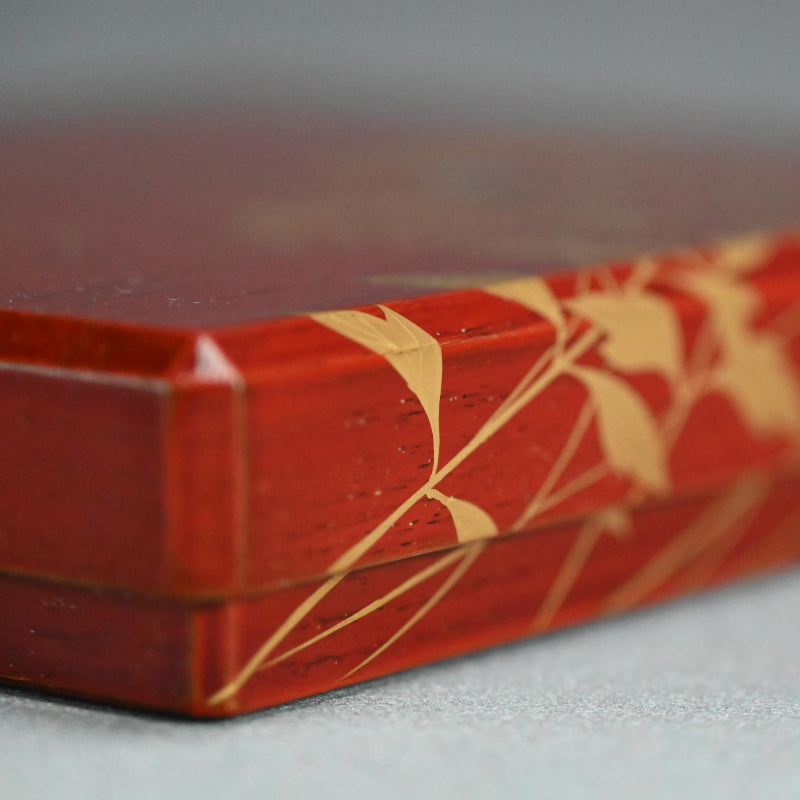 Antique Japanese Rimpa Revival Lacquer Writing Box ー秋草絵硯箱