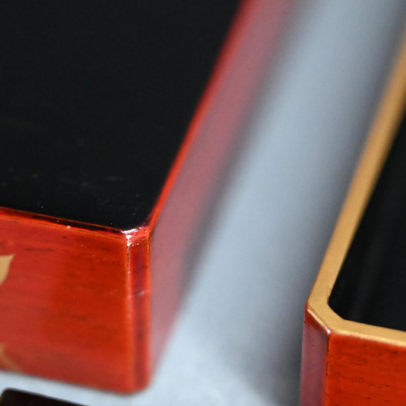 Antique Japanese Rimpa Revival Lacquer Writing Box ー秋草絵硯箱