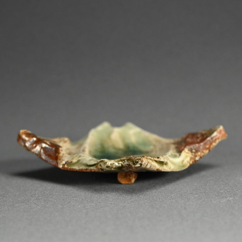 Haiyu Shinogi Small Plate ー新 学 “灰釉 鎬小皿”