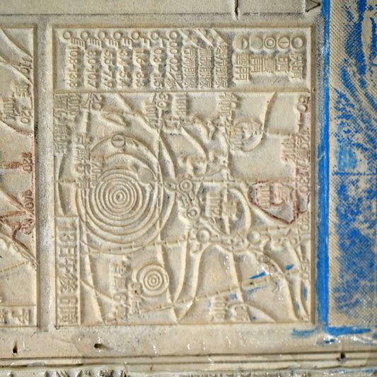 Newspaper Printing Flong Collage, Weather Charts ー野村 耕