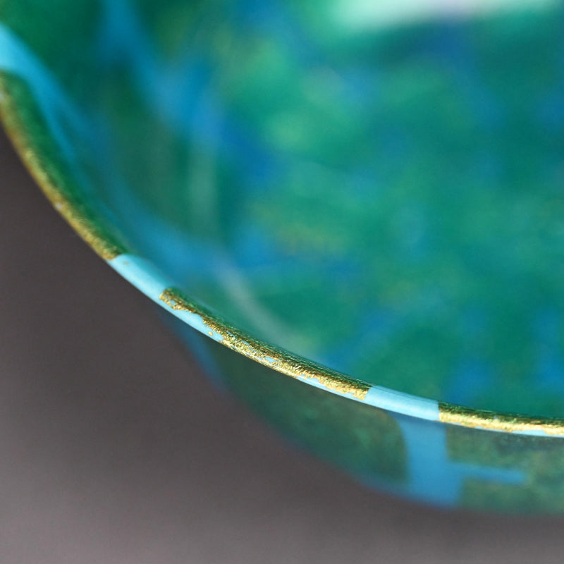 Large Gold Decorated Bowl ー小野 伯子 “釉裏金彩 菓子鉢”
