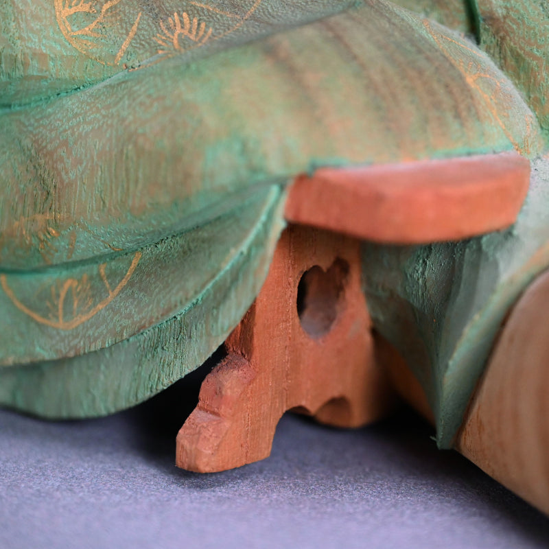 Antique Wood Sculpture, Kakinomoto Hitomaro, 36 Immortal Poets
