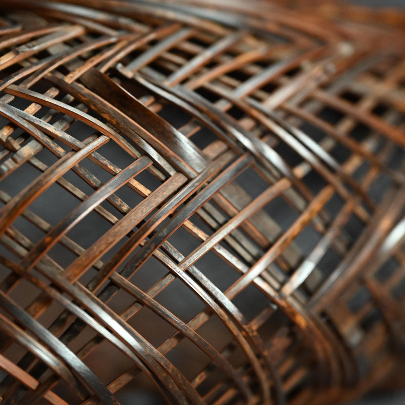 Woven Bamboo Vase ー二代 田邊 竹雲斎 “寿海 花籃"