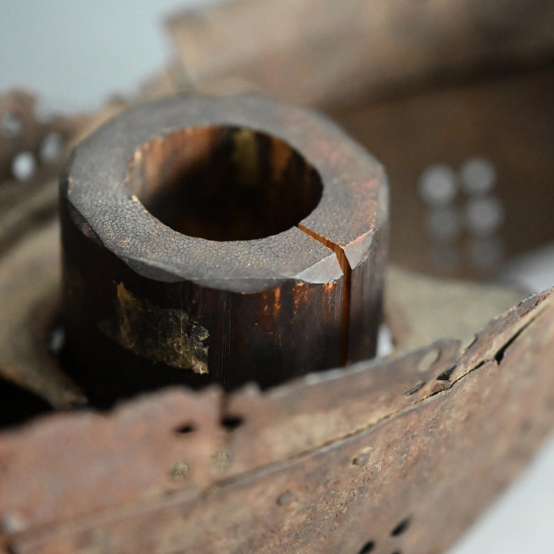 Iron Hanging Vase made of Yoroi (Samurai Armor) Parts