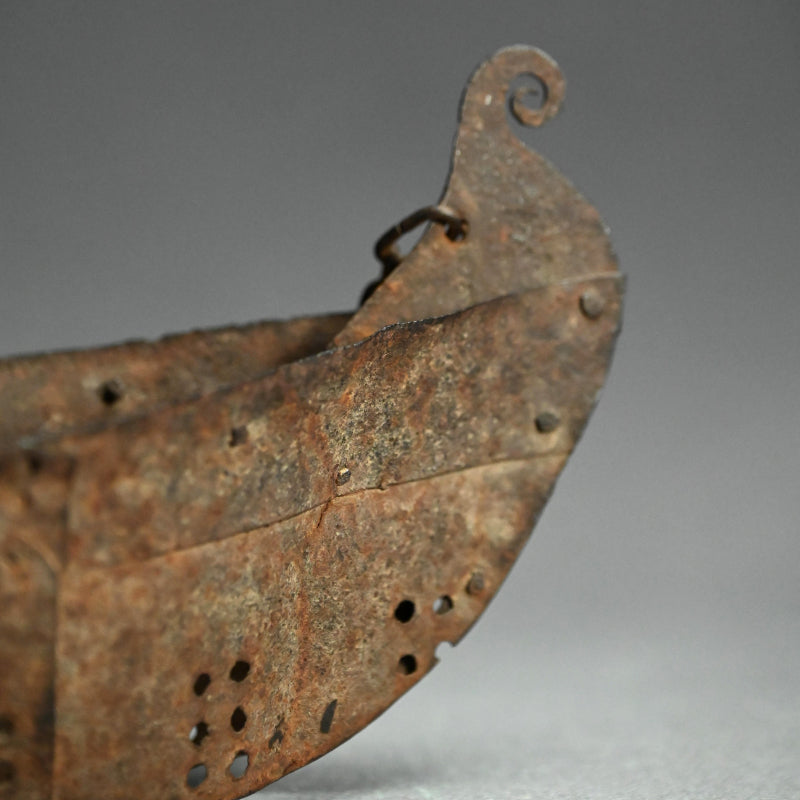 Iron Hanging Vase made of Yoroi (Samurai Armor) Parts
