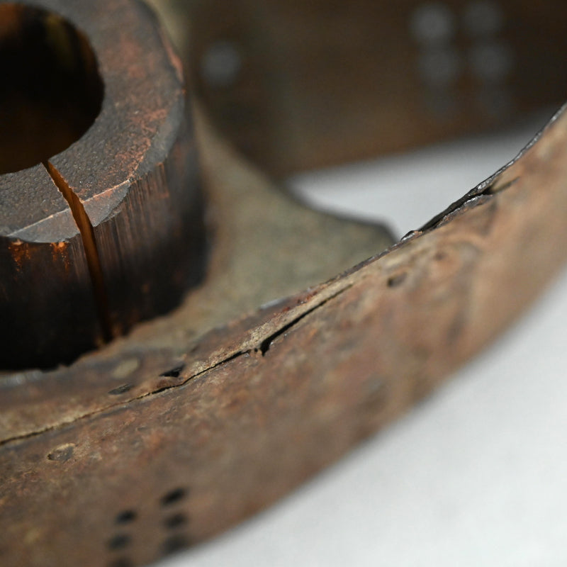 Iron Hanging Vase made of Yoroi (Samurai Armor) Parts