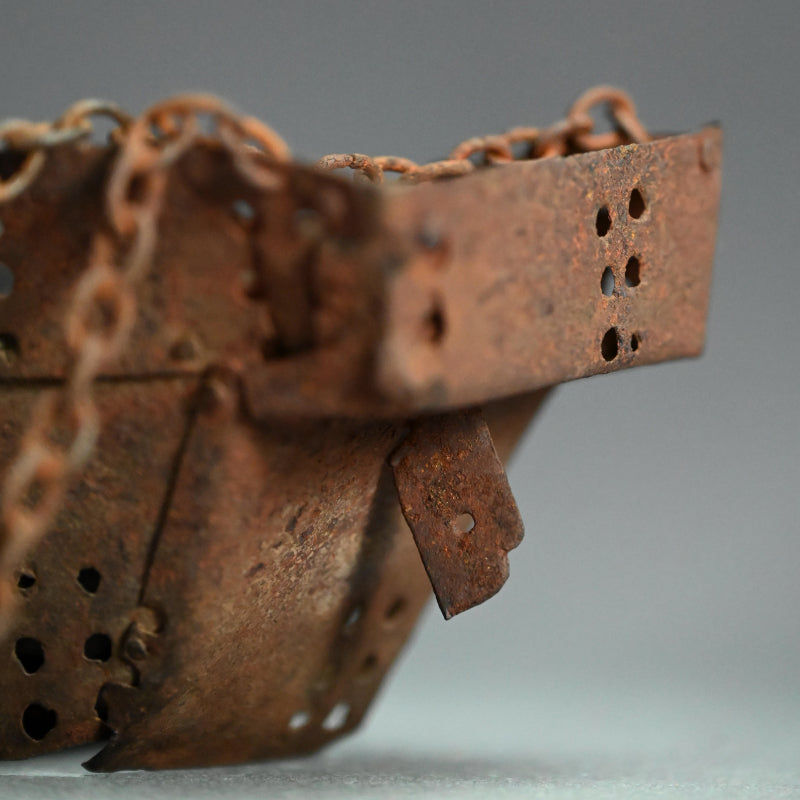 Iron Hanging Vase made of Yoroi (Samurai Armor) Parts