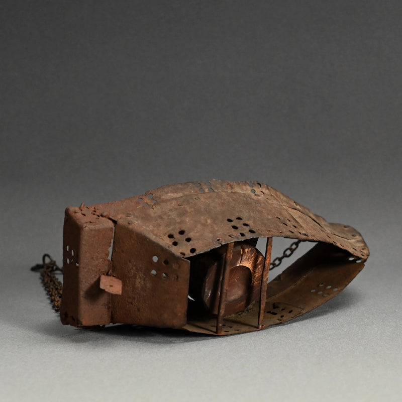 Iron Hanging Vase made of Yoroi (Samurai Armor) Parts