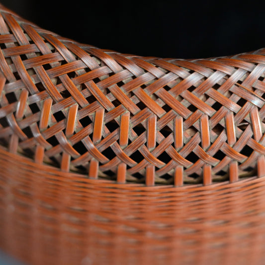 Imperial Artist Woven Bamboo Basket A ー八木澤 啓 “松風花籠”