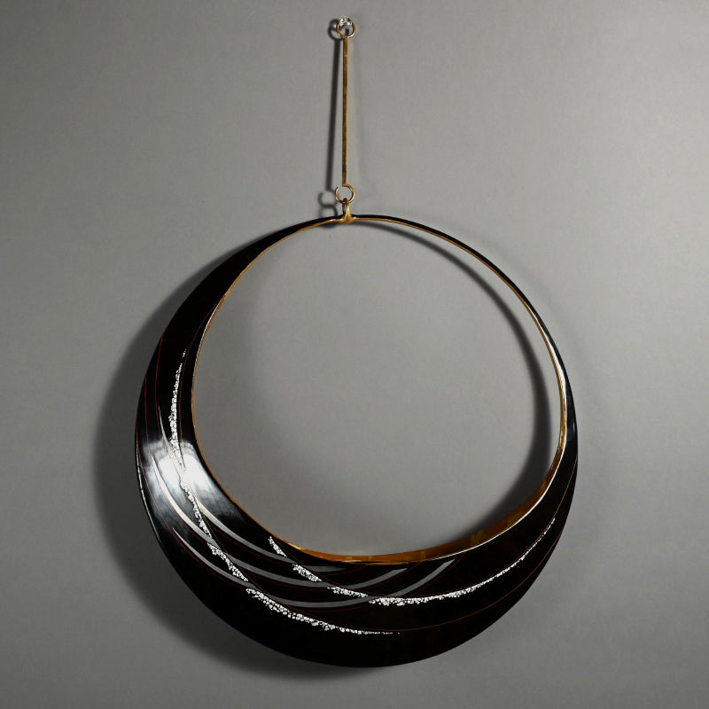 Dry Lacquer Hanging Vase ー山田 豊 “乾漆 丸釣花入”