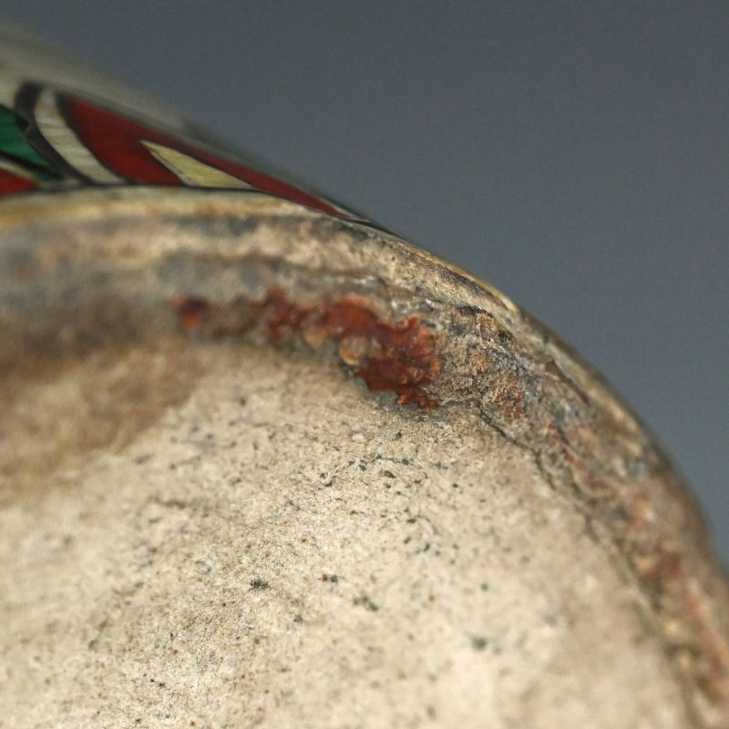 アンティーク日本の船徳利に描かれたオランダ船 ー帆舟人物之図 徳利