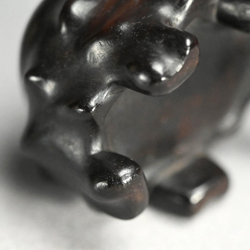 Antique Scholar Viewing Stone with Rose-wood Stand