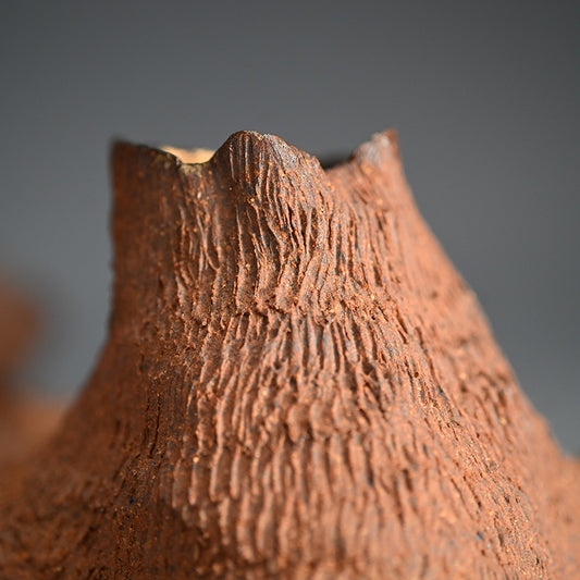 Young Female Artist Gold Glazed Ceramic Sculpture ー向井 奈生子 “土の皮Ⅳ”