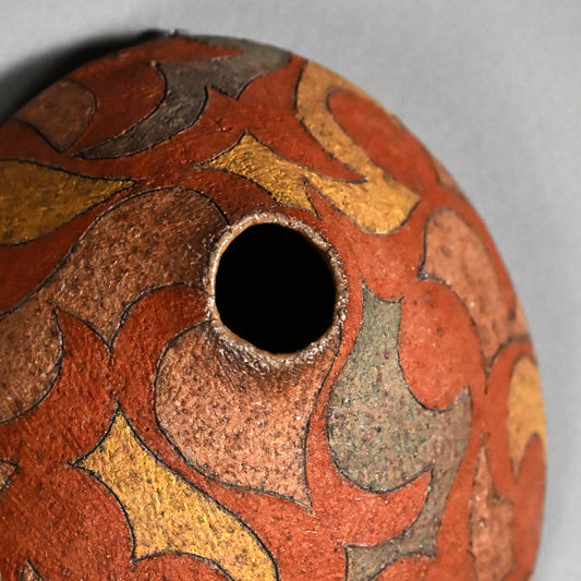 Organic Kakehana Wall Vase ー加古 勝己 “掛花入 風刻”