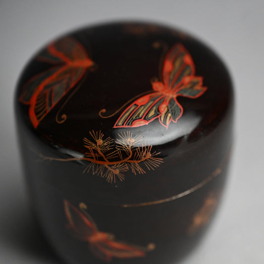 Toyoraku Lacquered Ceramic Natsume Tea Container