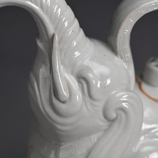Antique Japanese Ceramic Elephant Suichu Decanter