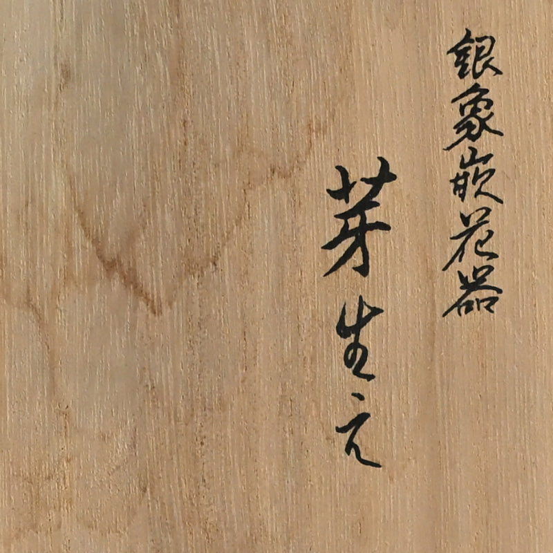 Silver Inlay Bronze Vase by LNT ー中川 衛 “銀象嵌花器芽生え”