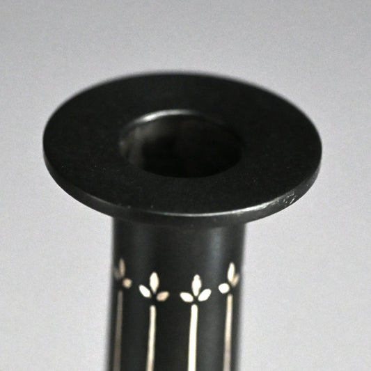 Silver Inlay Bronze Vase by LNT ー中川 衛 “銀象嵌花器芽生え”