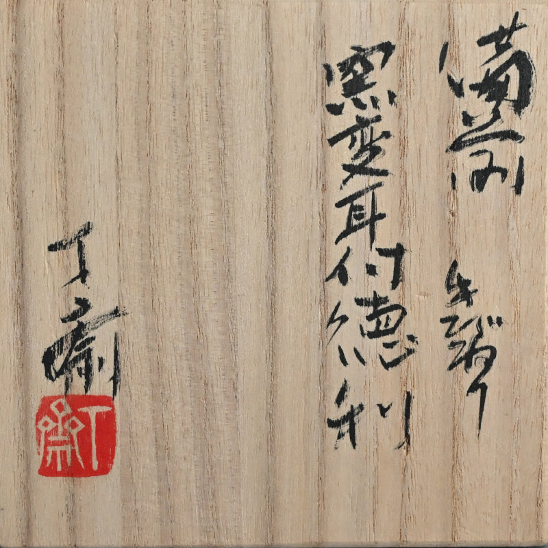 Bizen Yohen Tokkuri Sake Flask ー森 丁斎 “備前 手造り 窯変耳付徳利”
