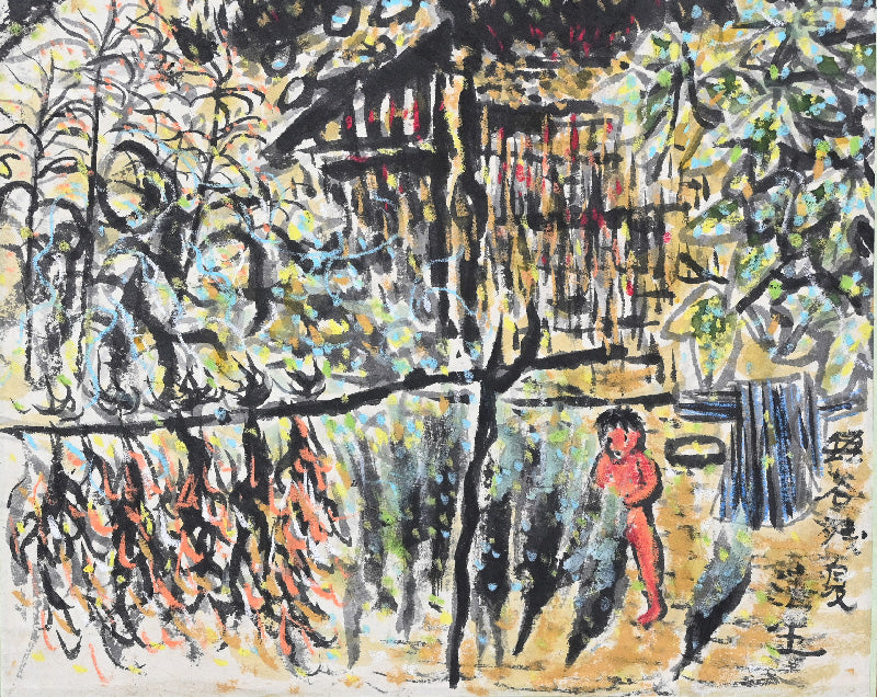 Summer in Hirutani Painted Scroll