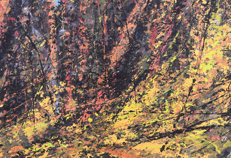 Rare Scroll Mounted Colorful Work ーのむら 清六 "秋山之亀"