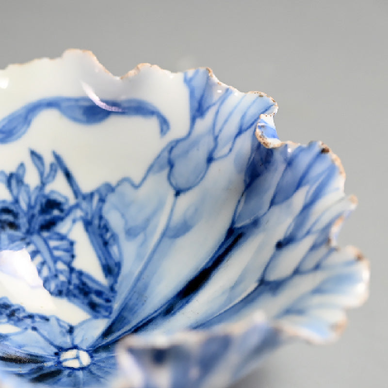 Blue & White Lotus leaf Bowl ー松月山 鸞亭