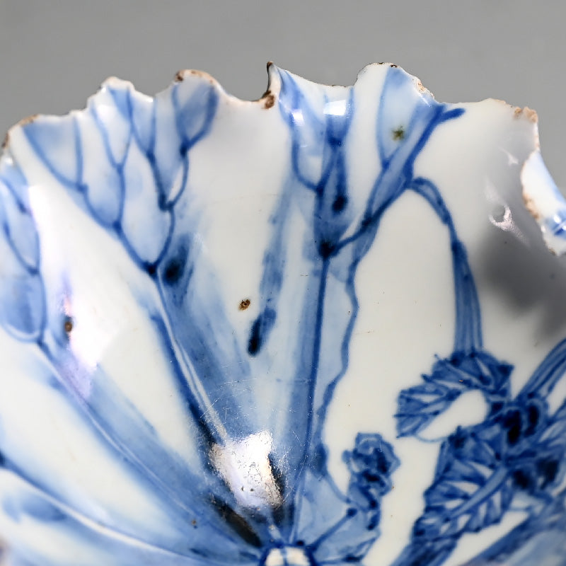 Blue & White Lotus leaf Bowl ー松月山 鸞亭