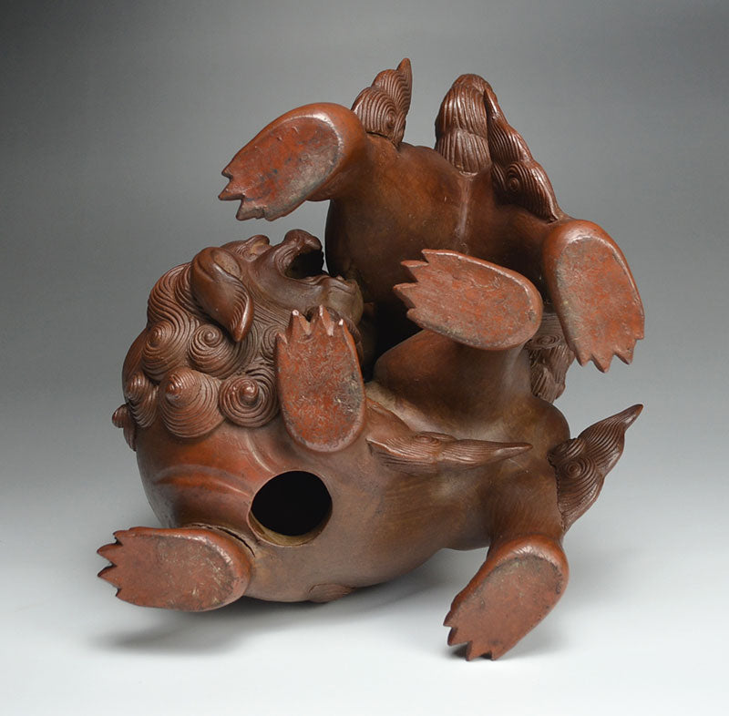 Antique Japanese Bizen Shishi Saikumono Object