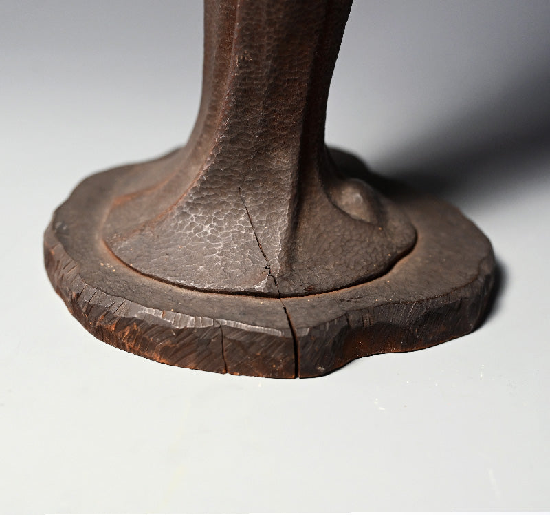 Taisho period Wood carving Chinese Woman