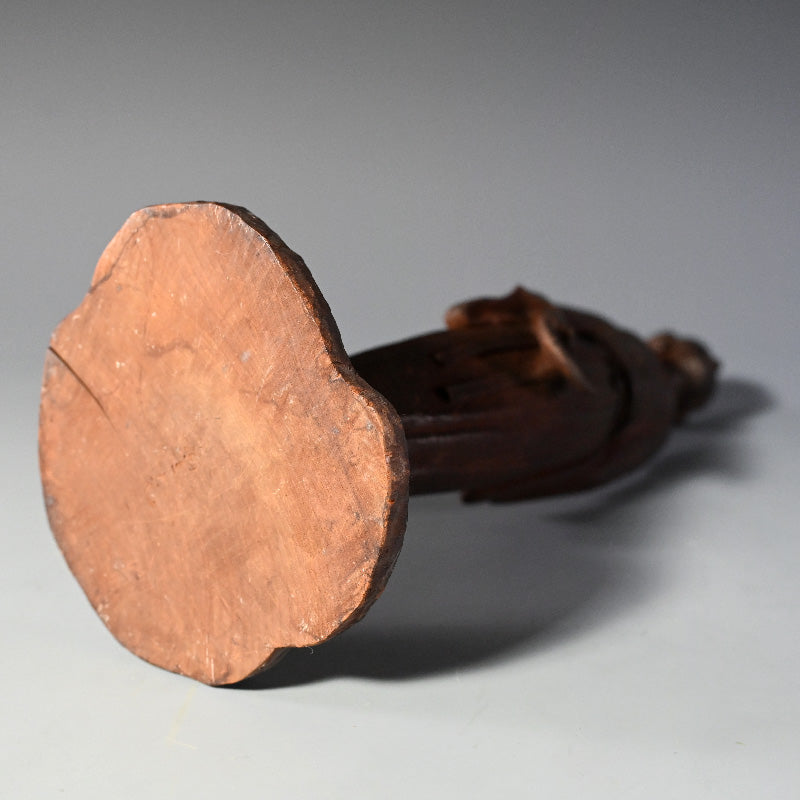 Taisho period Wood carving Chinese Woman