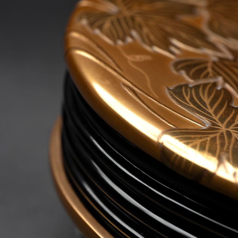 Exceptional Lacquered Suzuri-bako box ー服部 峻昇 “金地果実 硯箱”