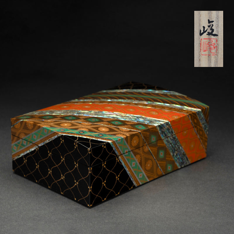 Brocade Pattern Lacquer Boxー服部 峻昇 “耀貝飾箱 彩華”