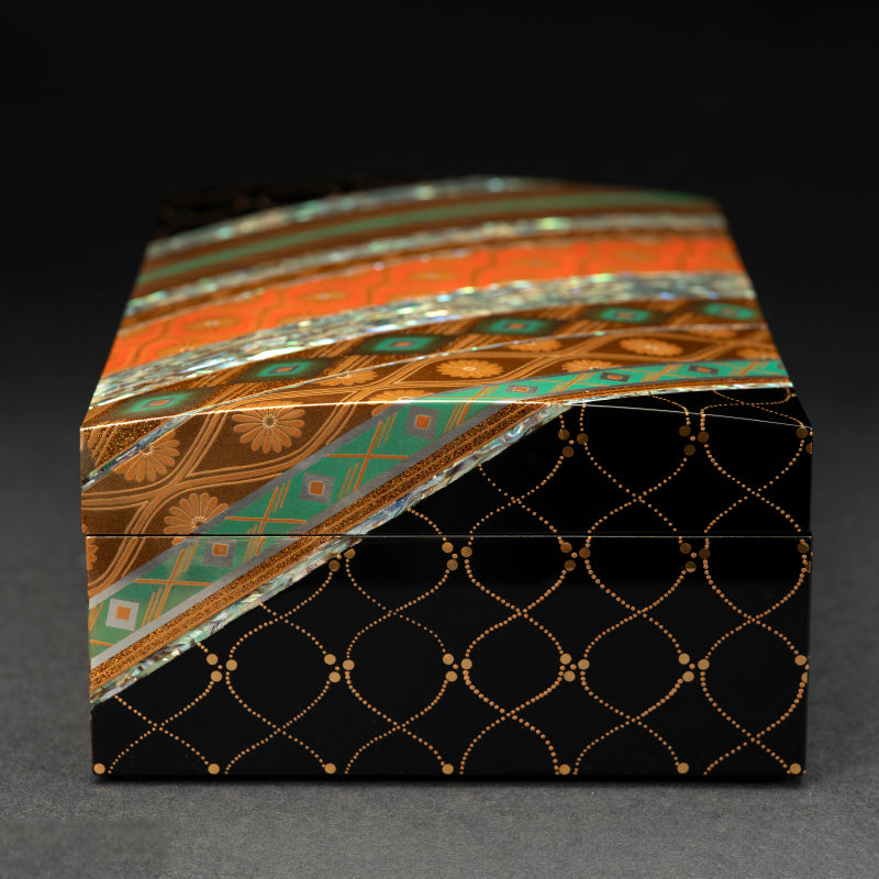 Brocade Pattern Lacquer Boxー服部 峻昇 “耀貝飾箱 彩華”