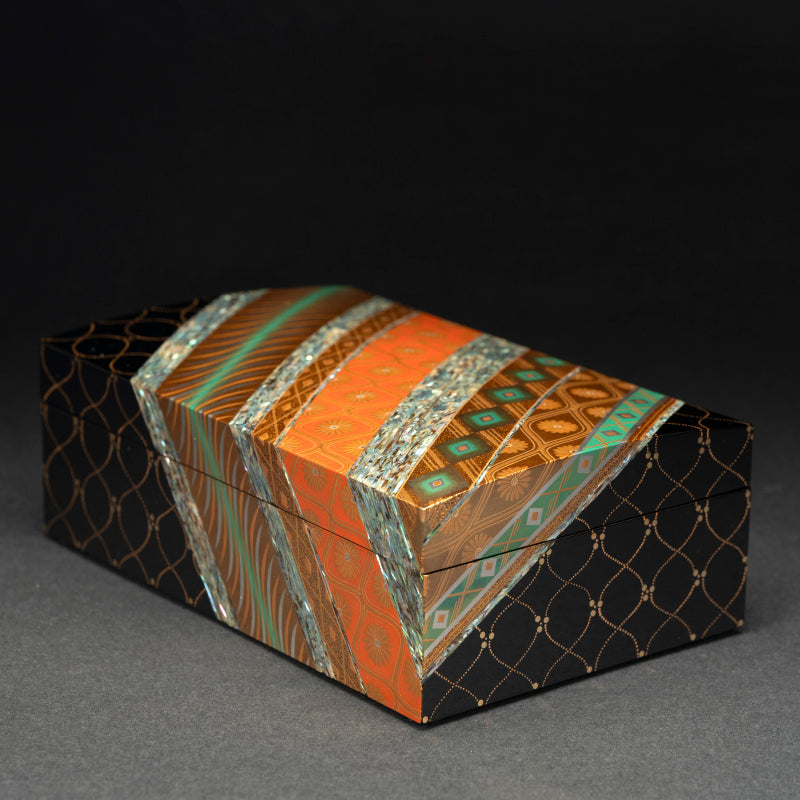 Brocade Pattern Lacquer Boxー服部 峻昇 “耀貝飾箱 彩華”