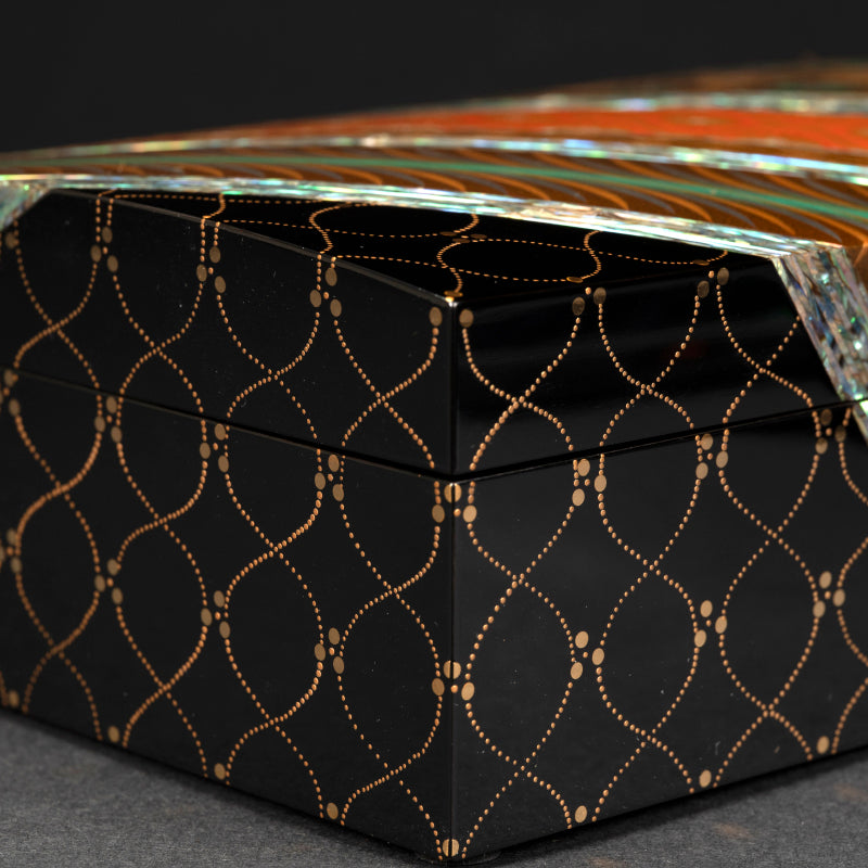 Brocade Pattern Lacquer Boxー服部 峻昇 “耀貝飾箱 彩華”