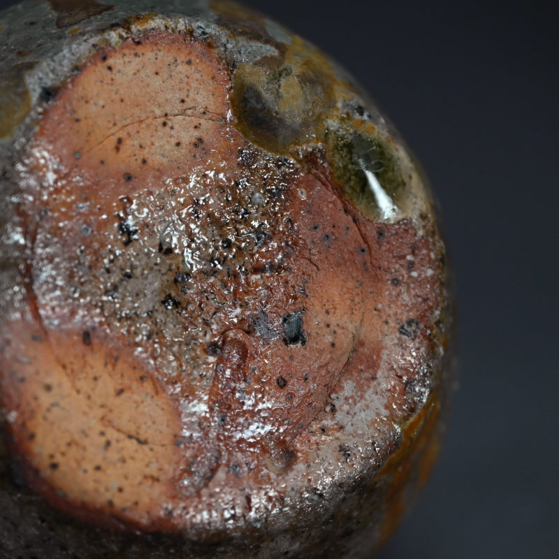 Iga Yakishime Uzukumaru Vase ー寛白窯 岸野 寛 “伊賀焼〆蹲壺”