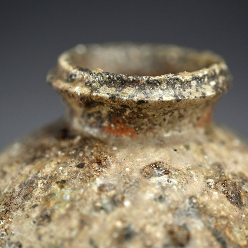 Iga Yakishime Vase ー寛白窯 岸野 寛 “伊賀焼〆檜垣文蹲壺”